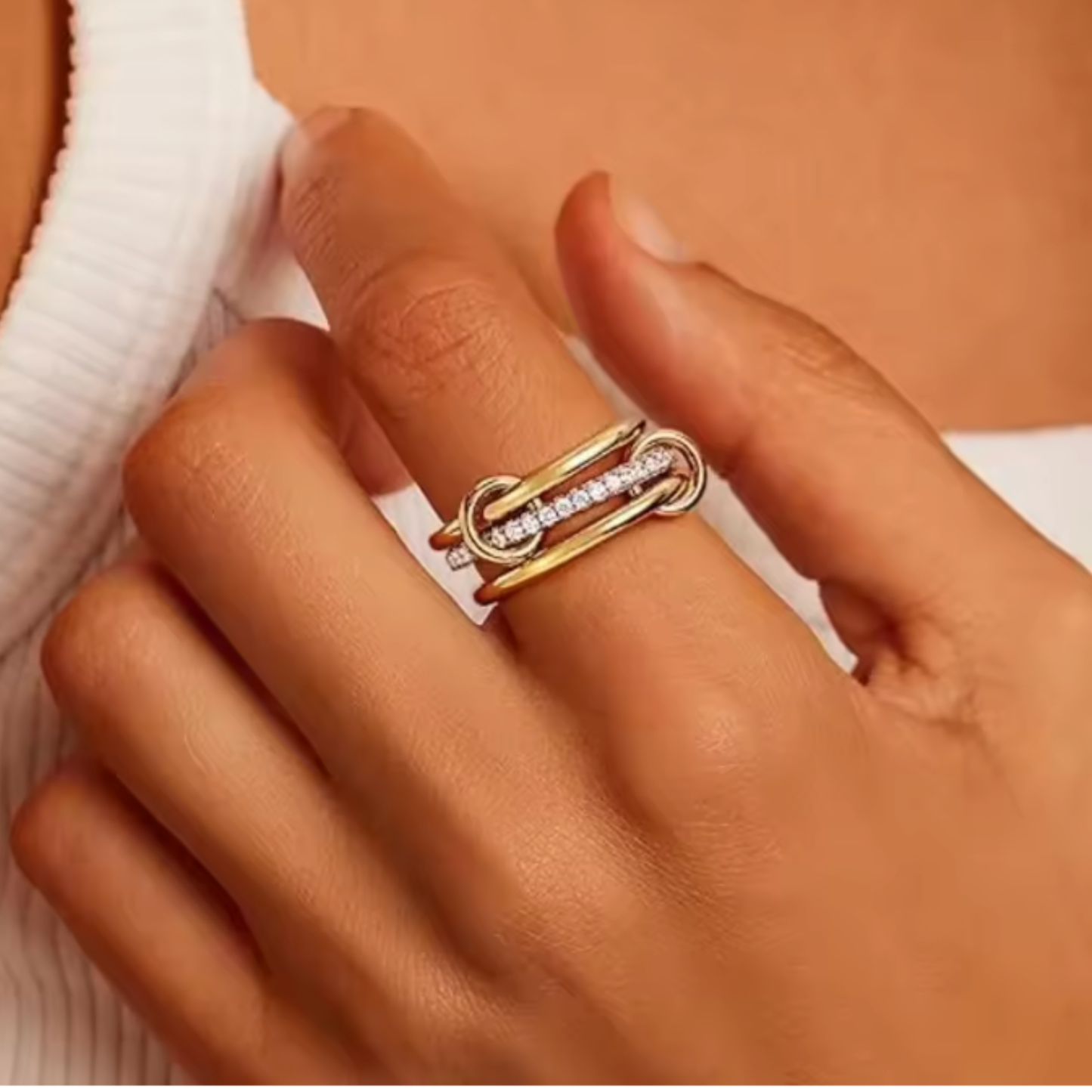 Chain Ring Glitter