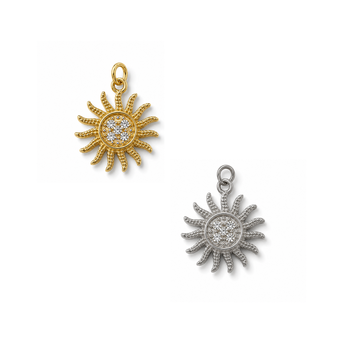 GOLDEN HOUR | Glitter Sun Charm