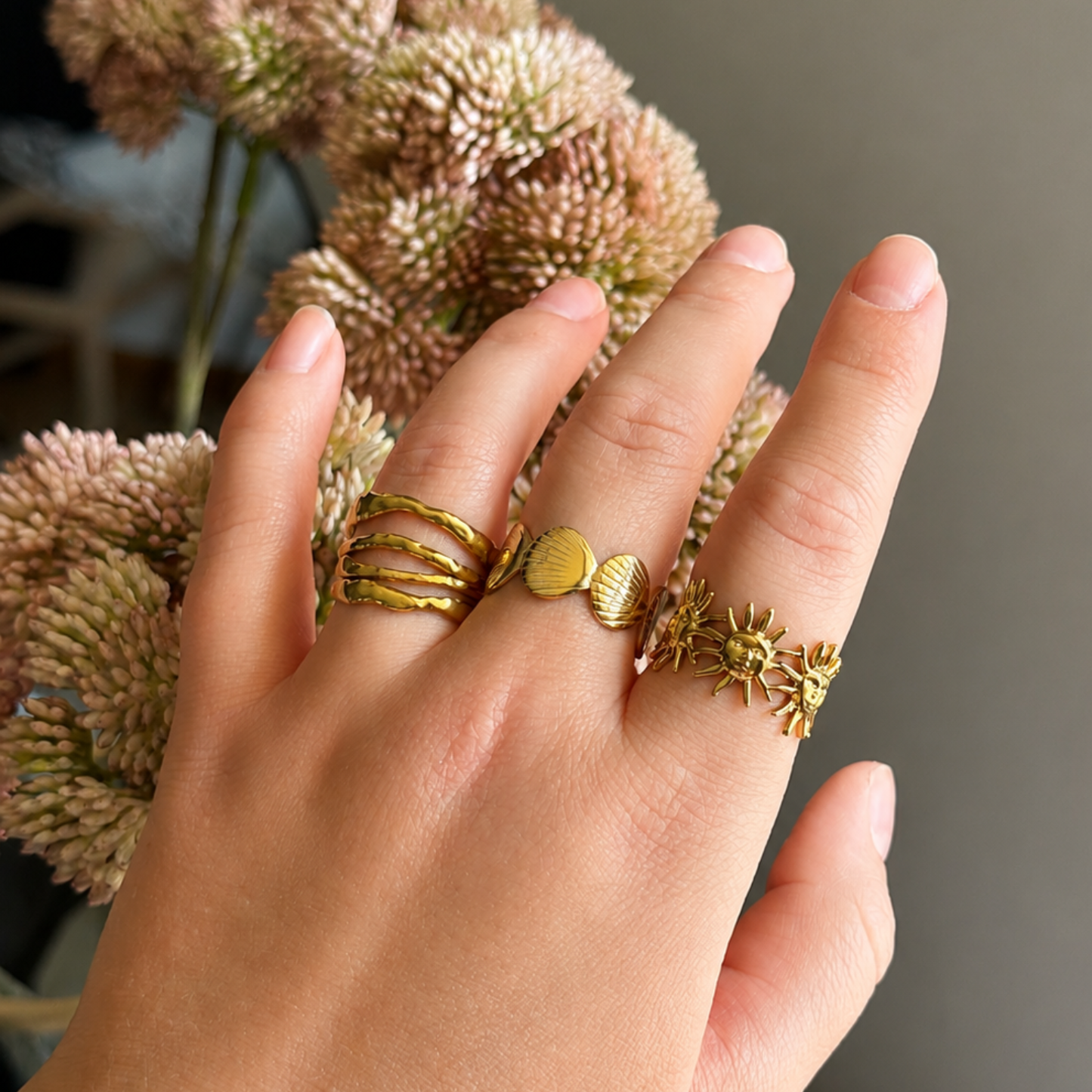Shell Ring bicolor | Größenverstellbar