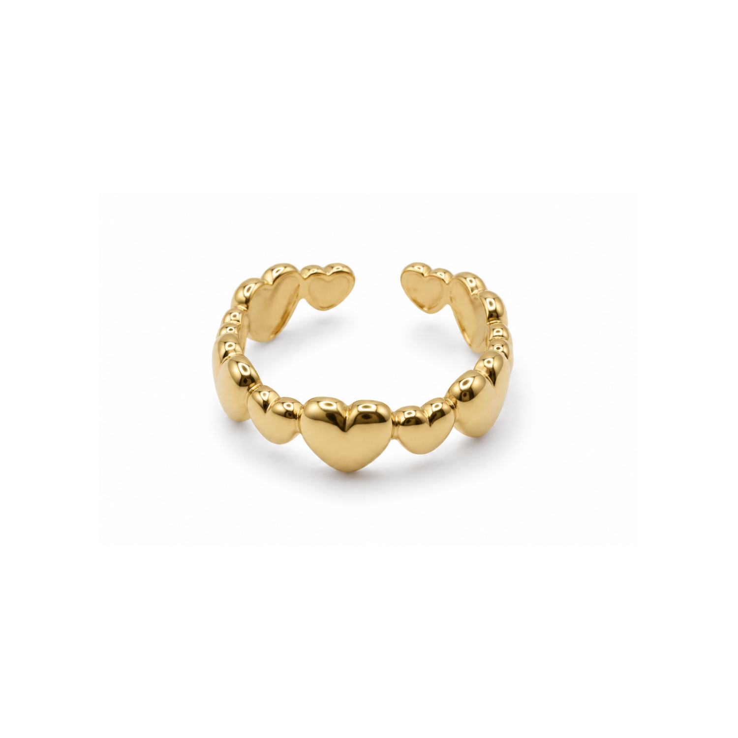 GOLDEN HOUR | Hearts Ring | Größenverstellbar