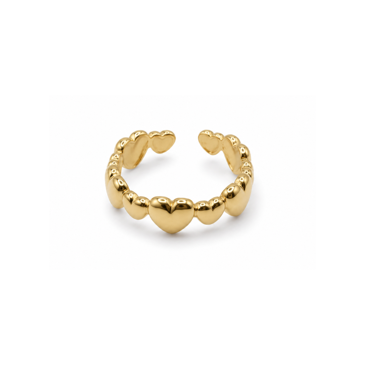 GOLDEN HOUR | Hearts Ring | Größenverstellbar