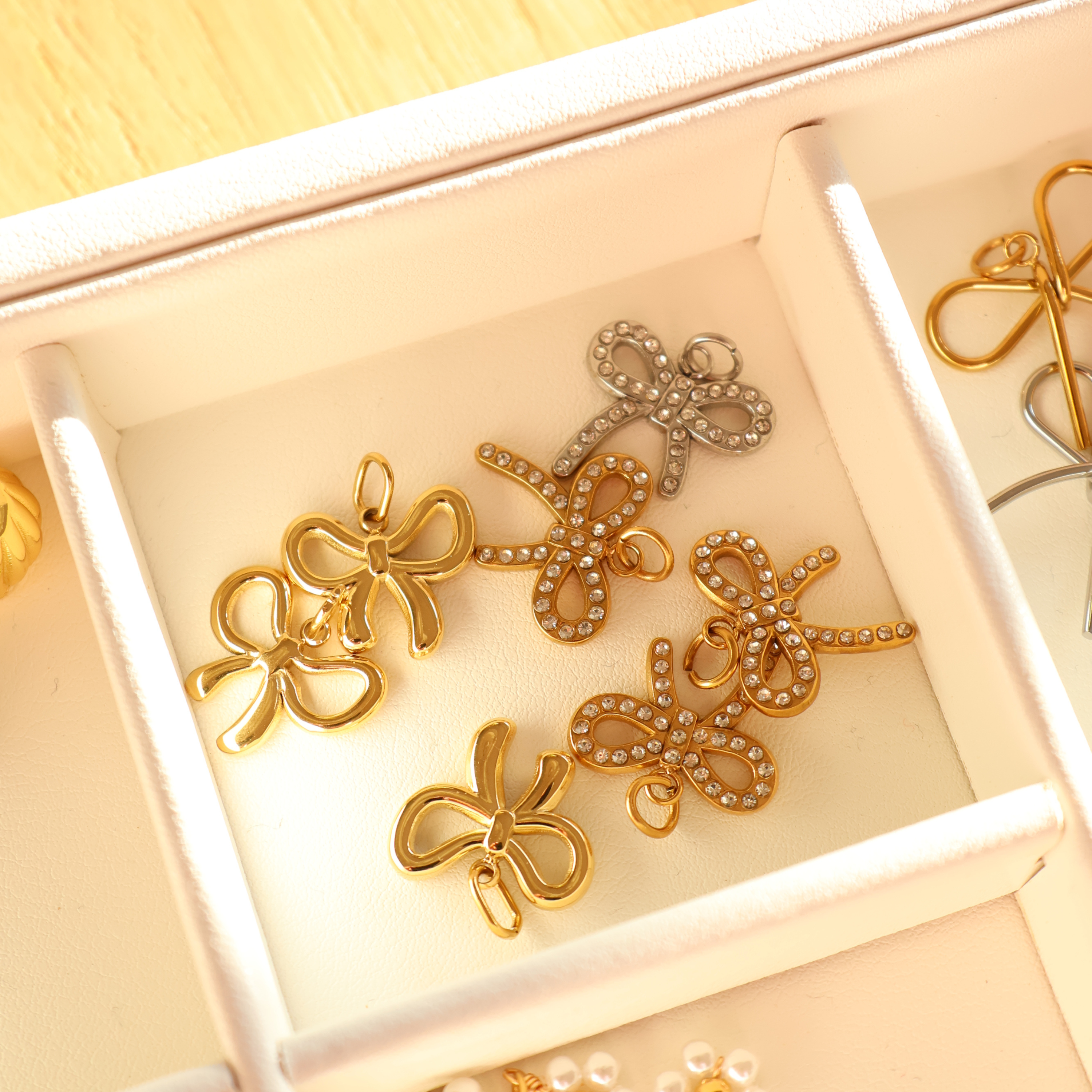 Glitter Bow Charm