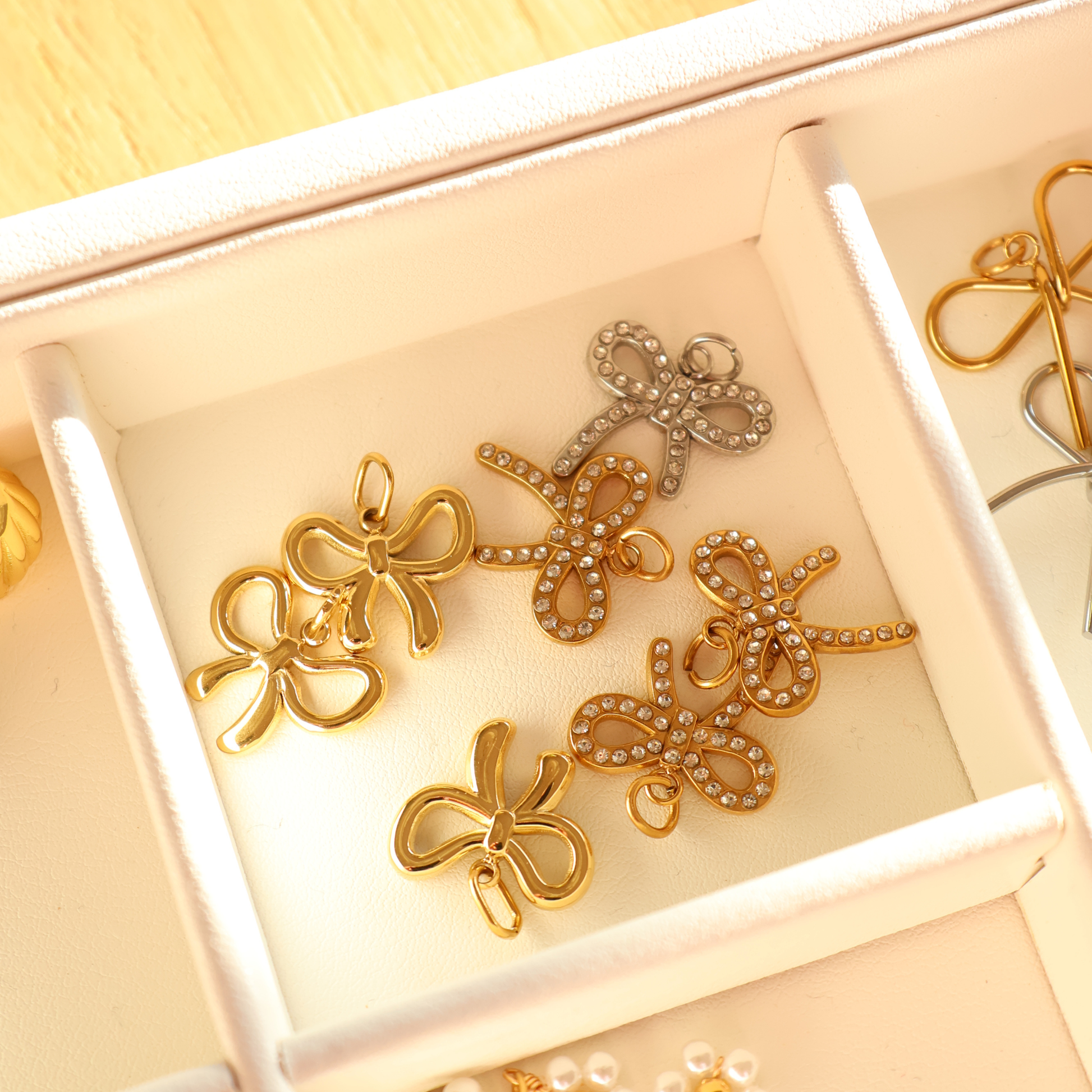 Glitter Bow Charm