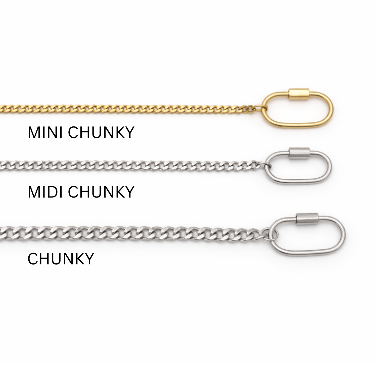 Build your own | Chunky Midi Kette in Wunschlänge