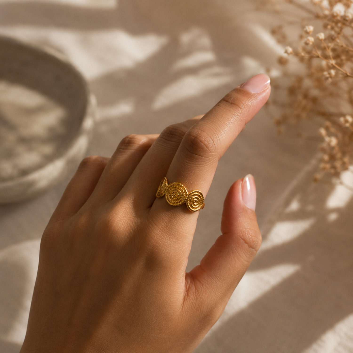 Summer Spiral Ring | Größenverstellbar