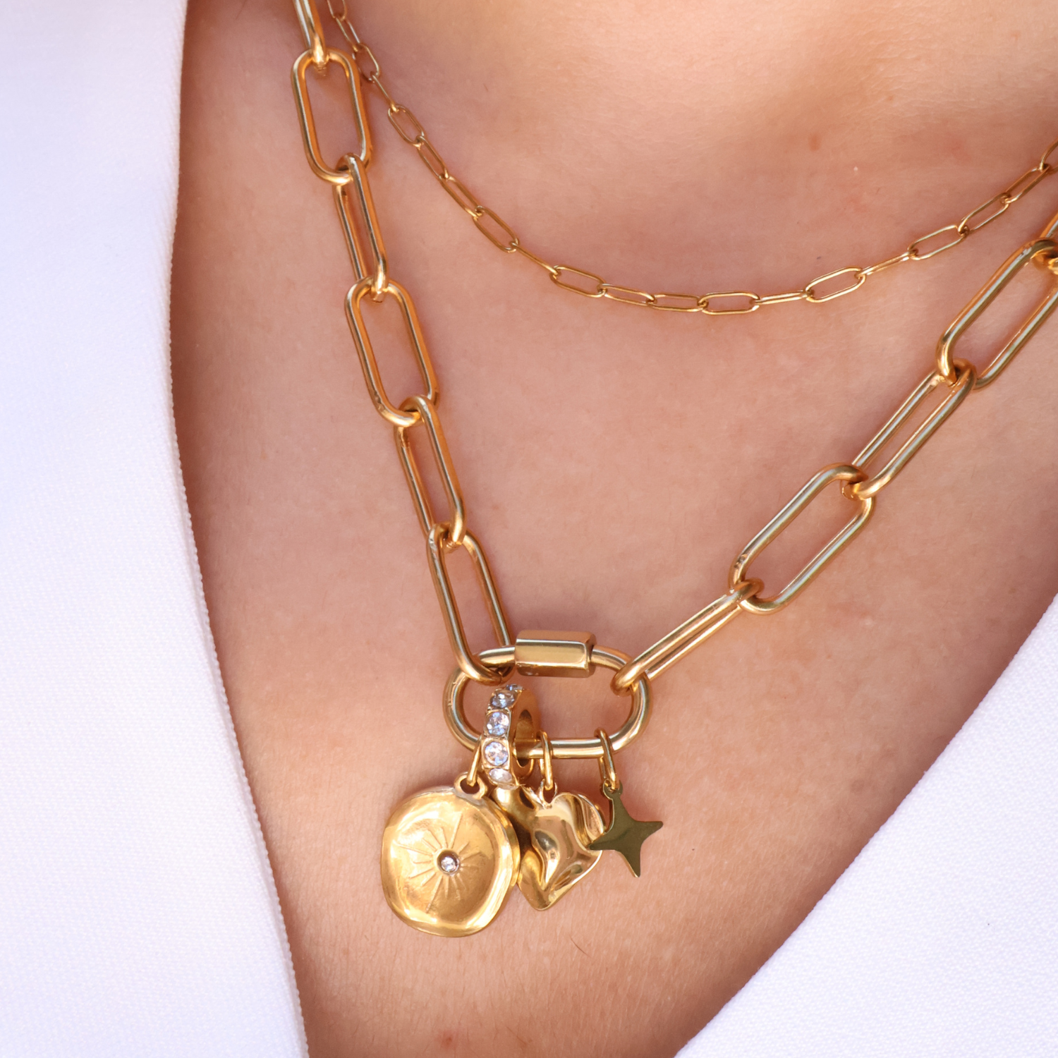 Hammered Heart Charm