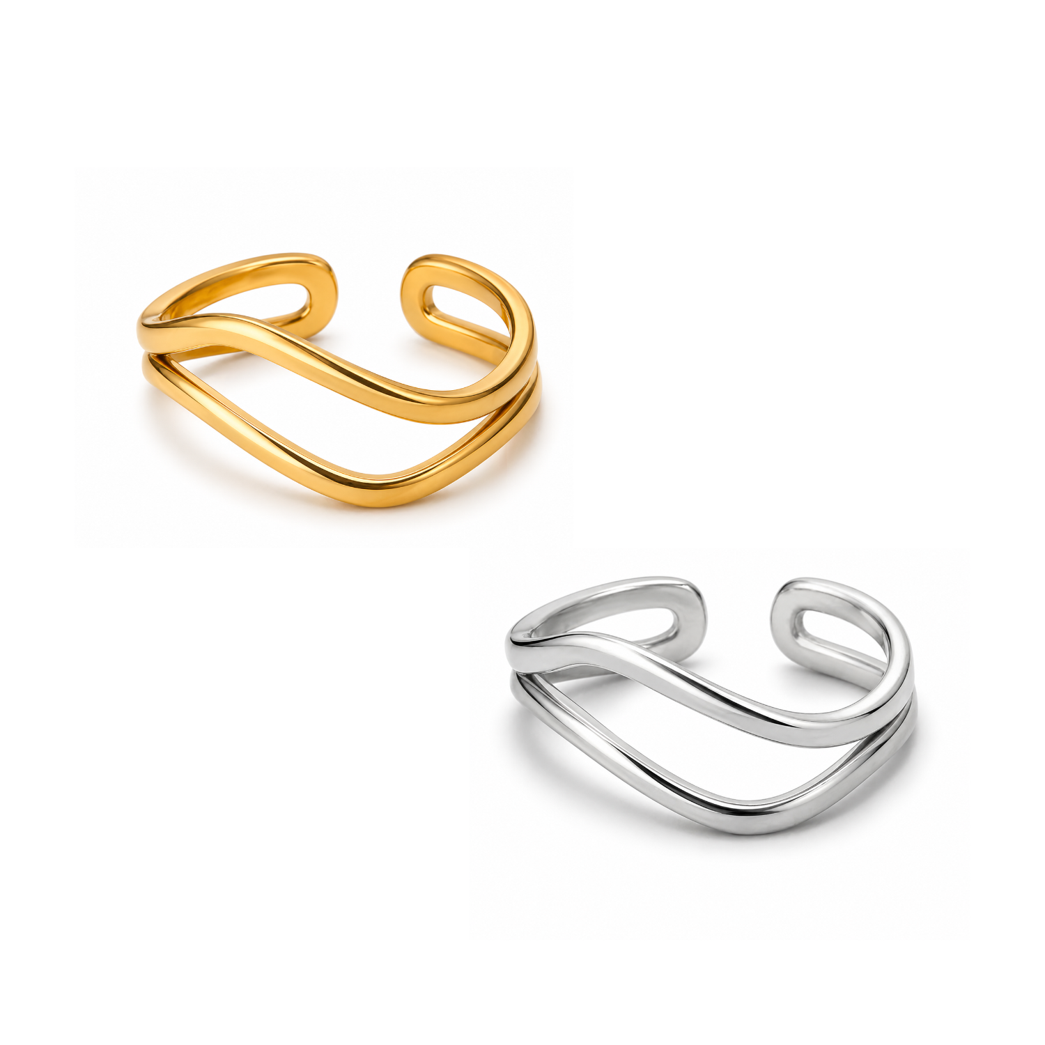 Two Line Ring | Größenverstellbar