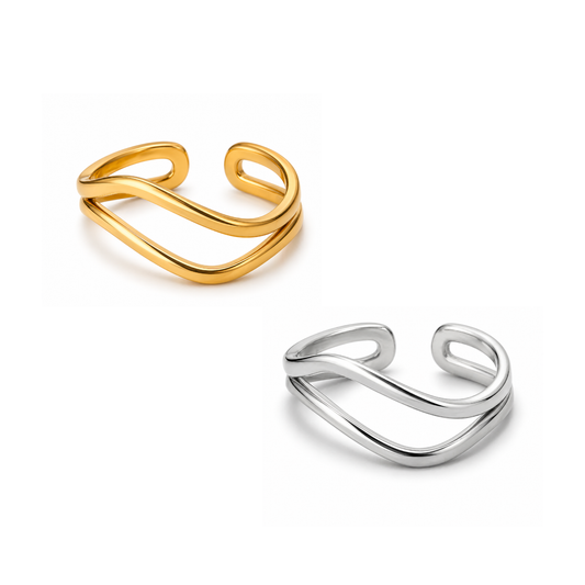 Two Line Ring | Größenverstellbar