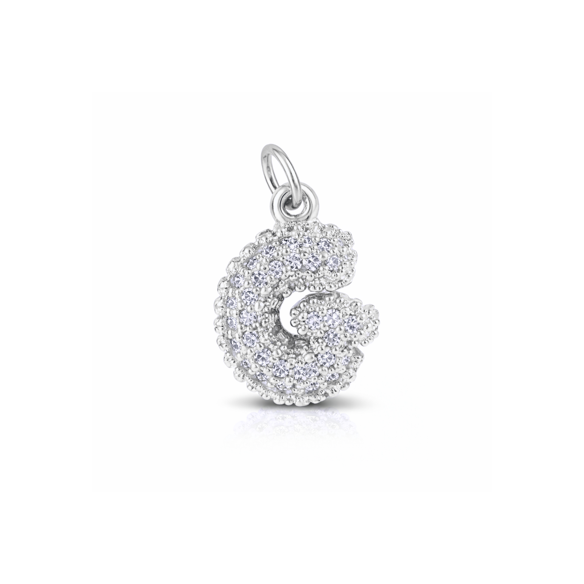 Balloon Letter Charm Glitter