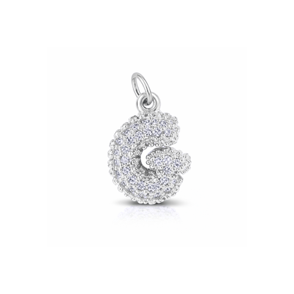 Balloon Letter Charm Glitter
