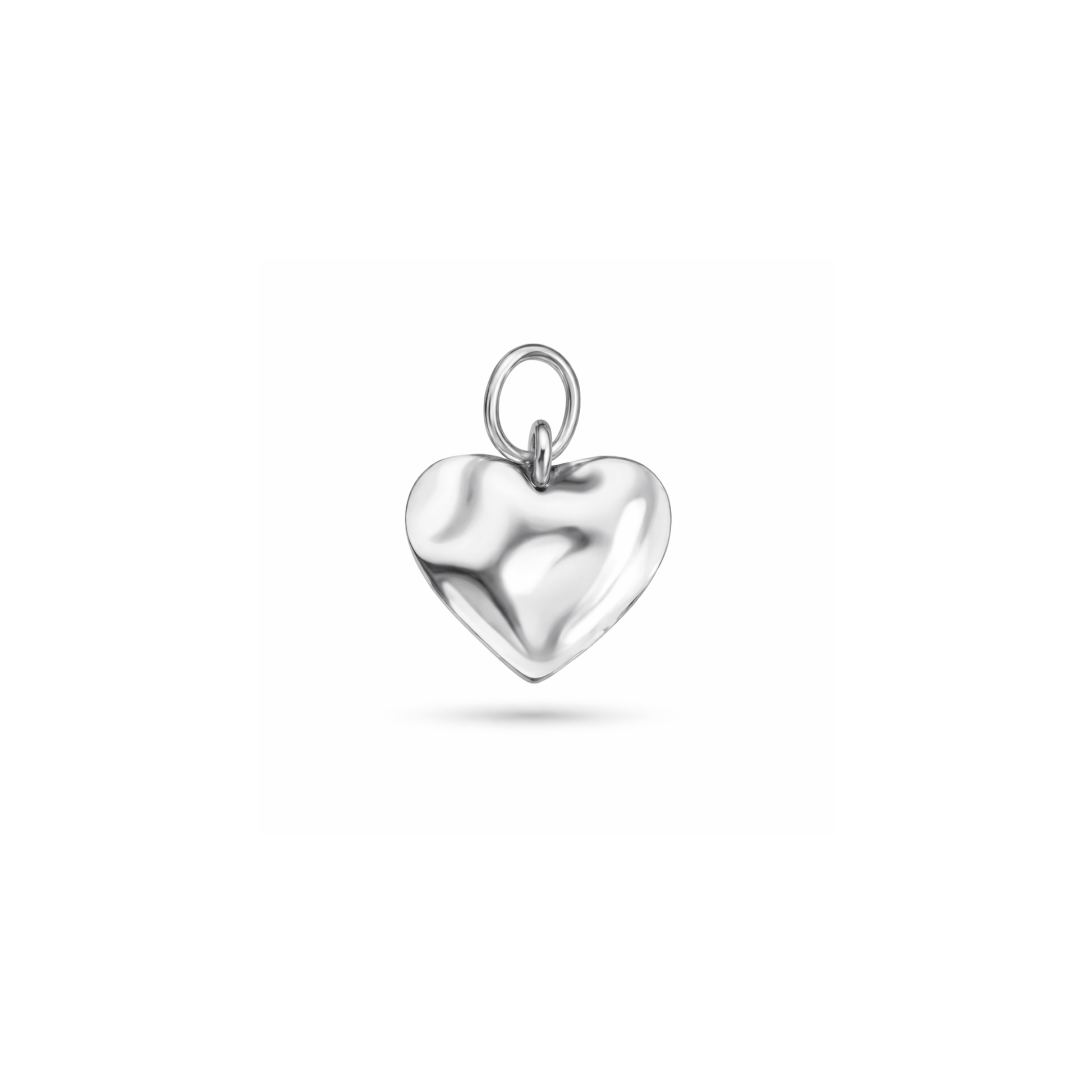 Hammered Heart Charm