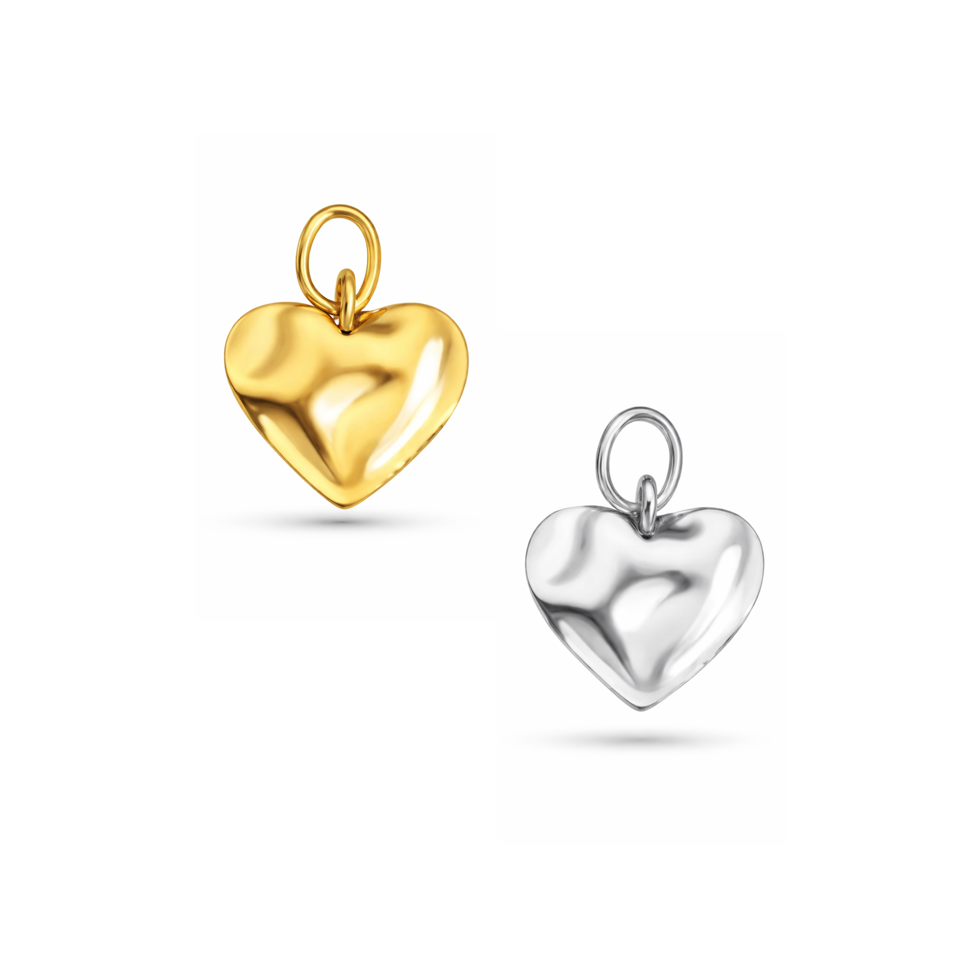 Hammered Heart Charm