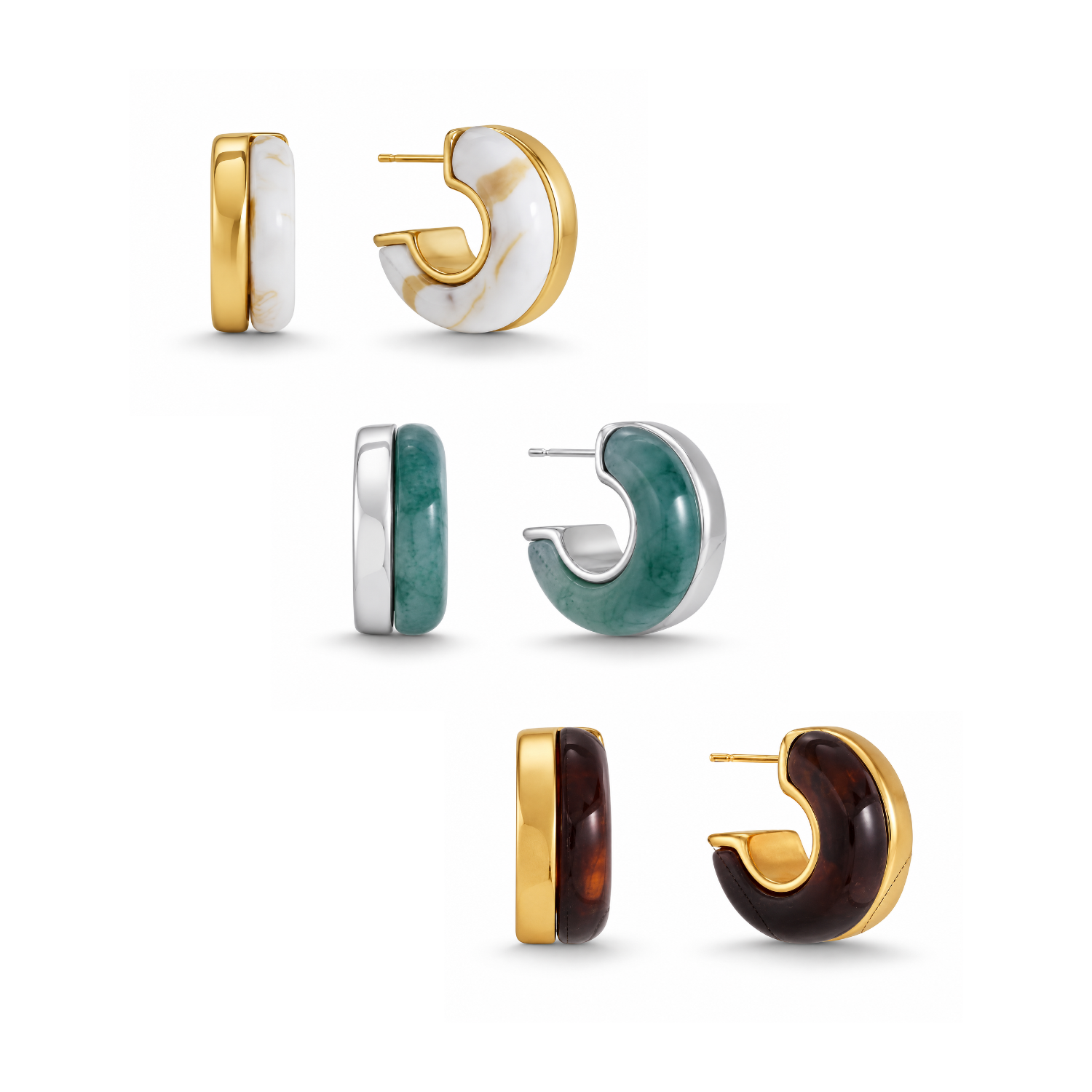 ENDLESS SUMMER | Chunky Creolen Bicolor