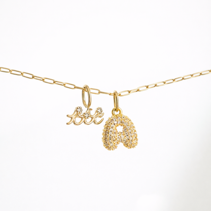 Balloon Letter Charm Glitter