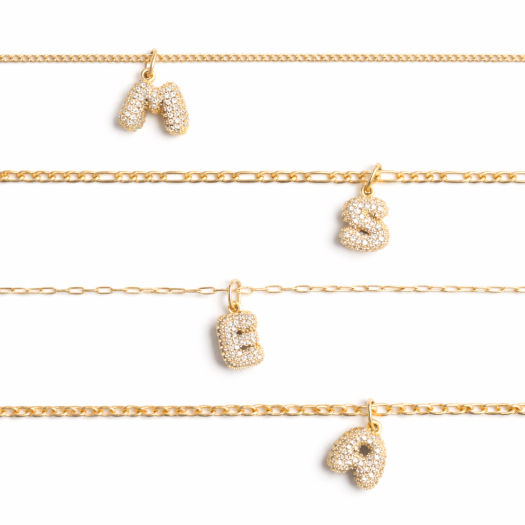 Balloon Letter Charm Glitter