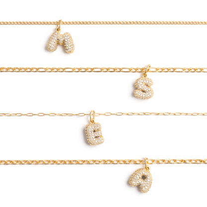 Balloon Letter Charm Glitter