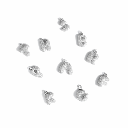 Balloon Letter Charm Big | Silber