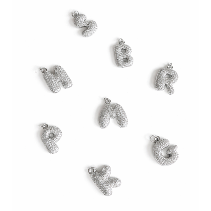 Balloon Letter Charm Big | Silber