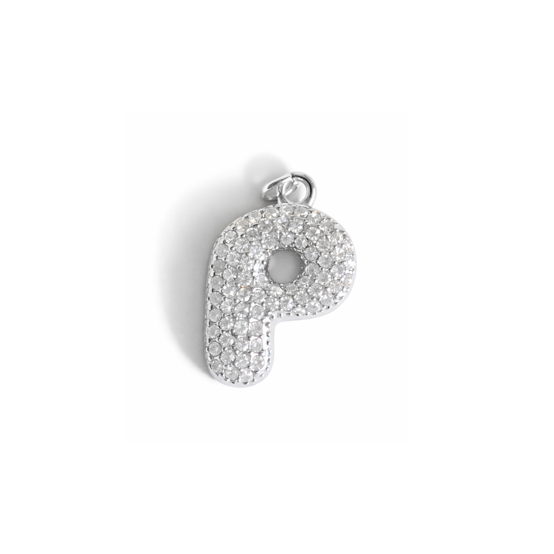 Balloon Letter Charm Big | Silber