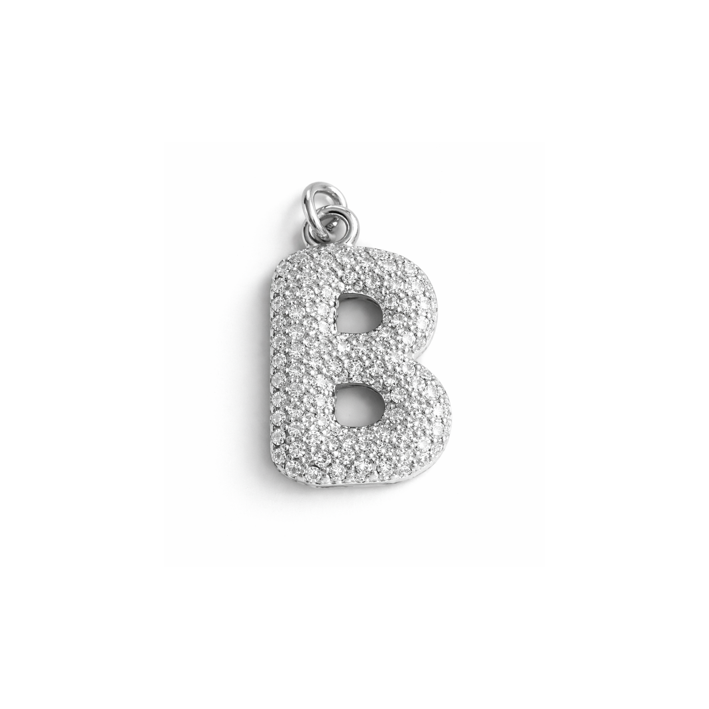 Balloon Letter Charm Big | Silber