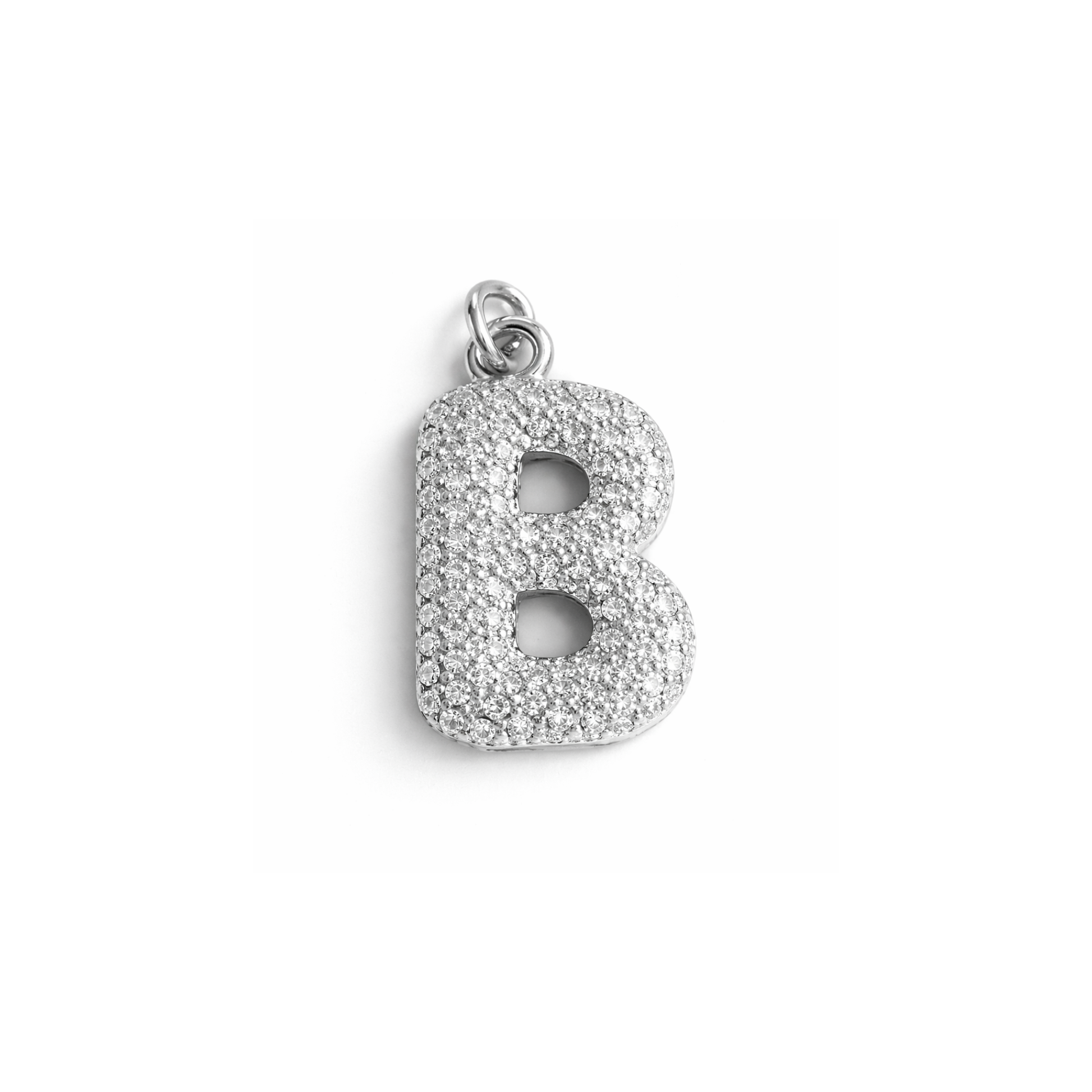 Balloon Letter Charm Big | Silber