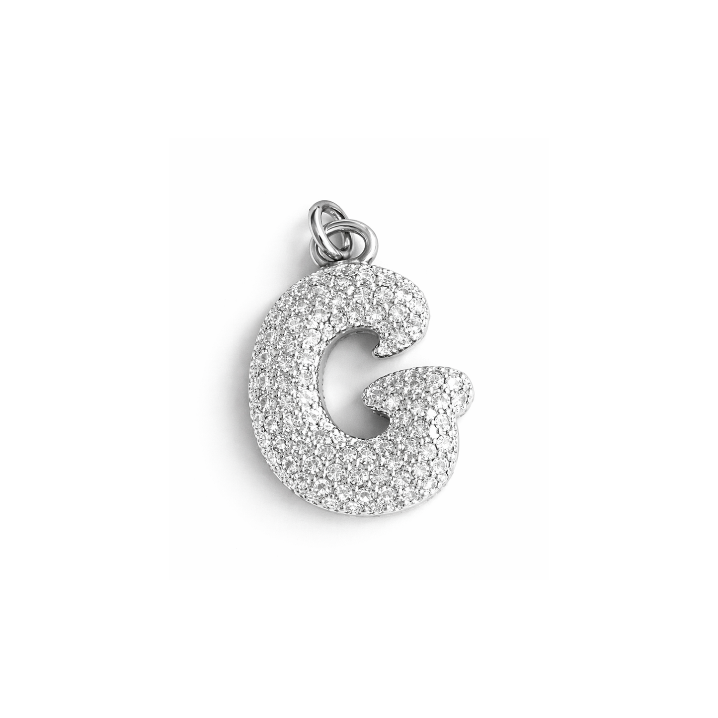 Balloon Letter Charm Big | Silber