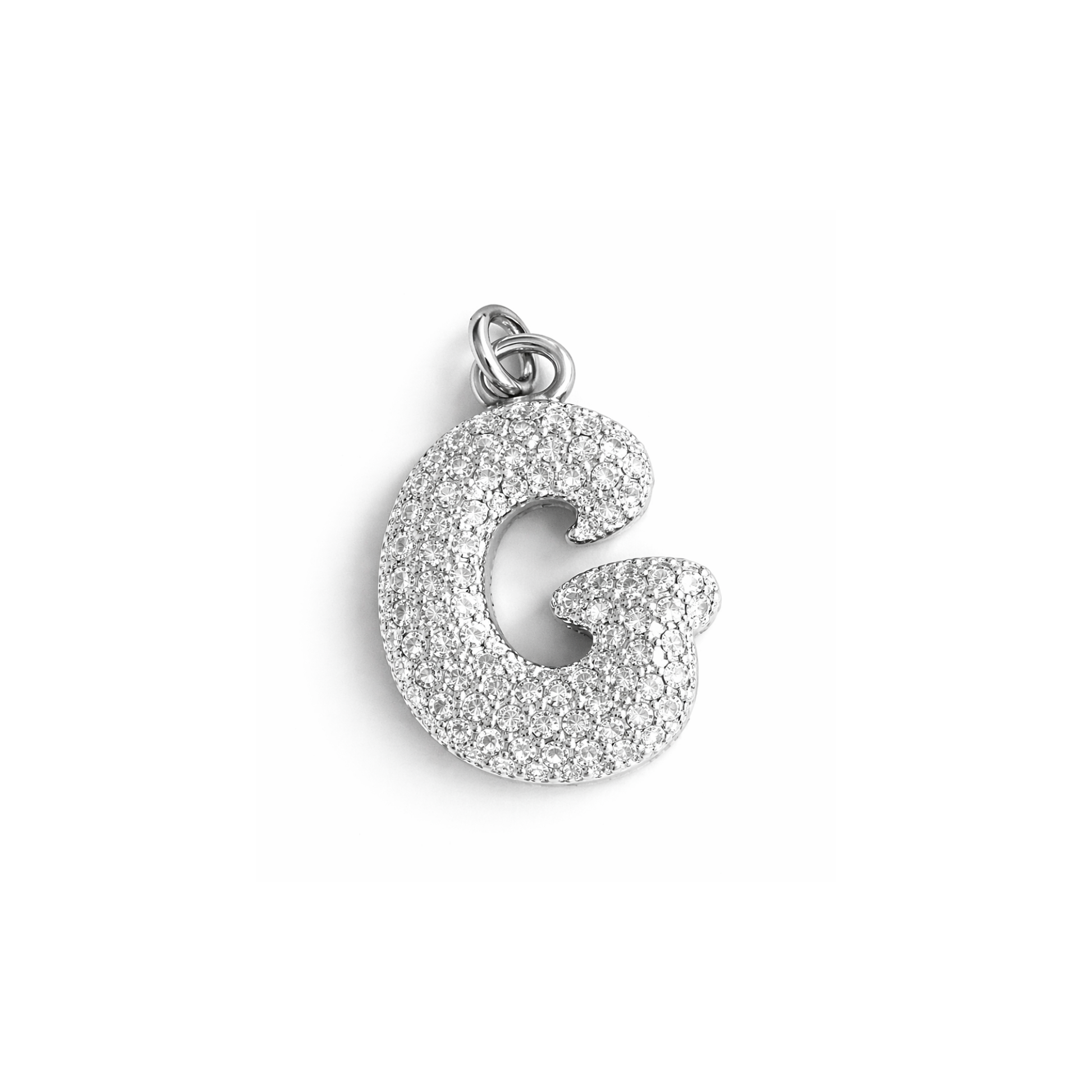 Balloon Letter Charm Big | Silber