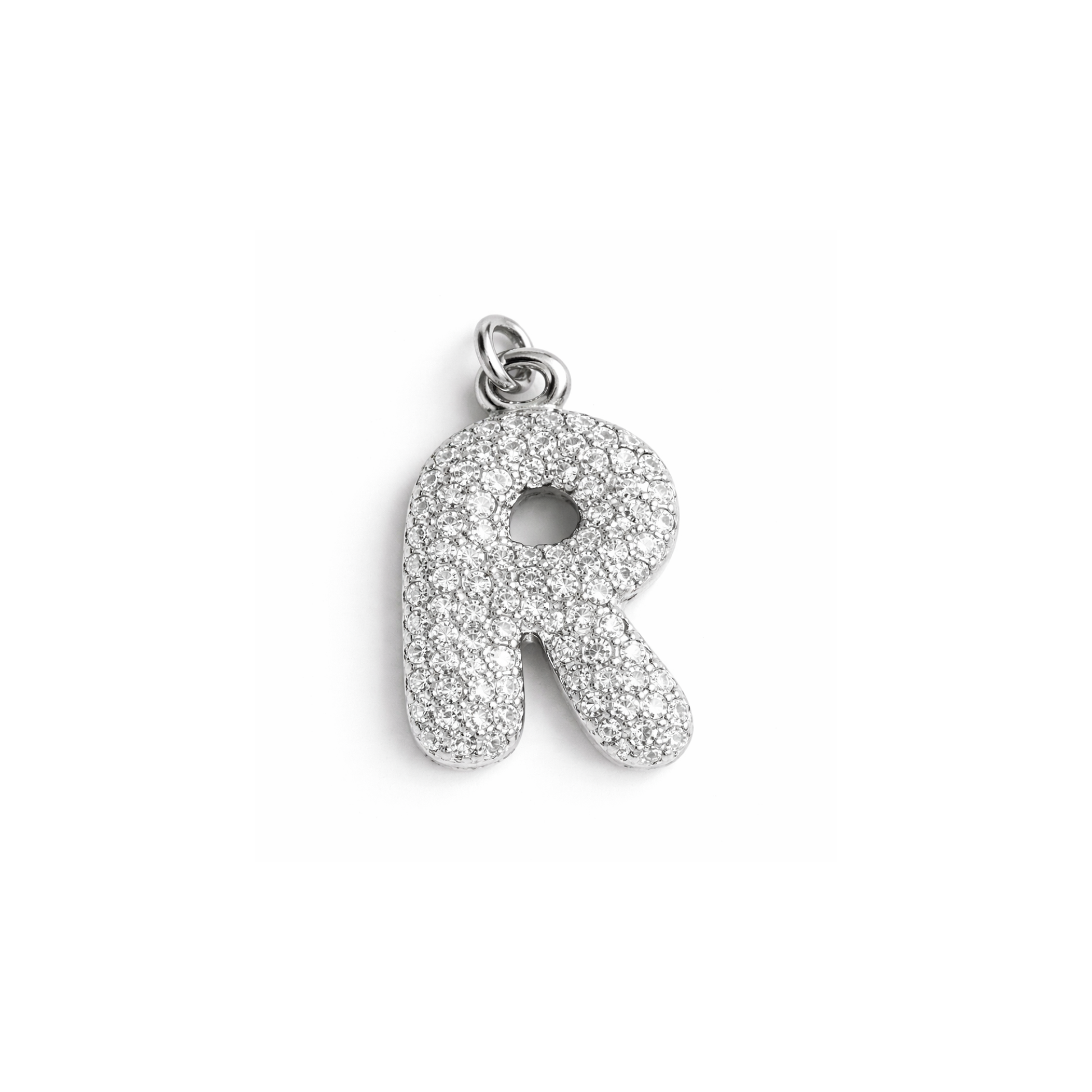 Balloon Letter Charm Big | Silber