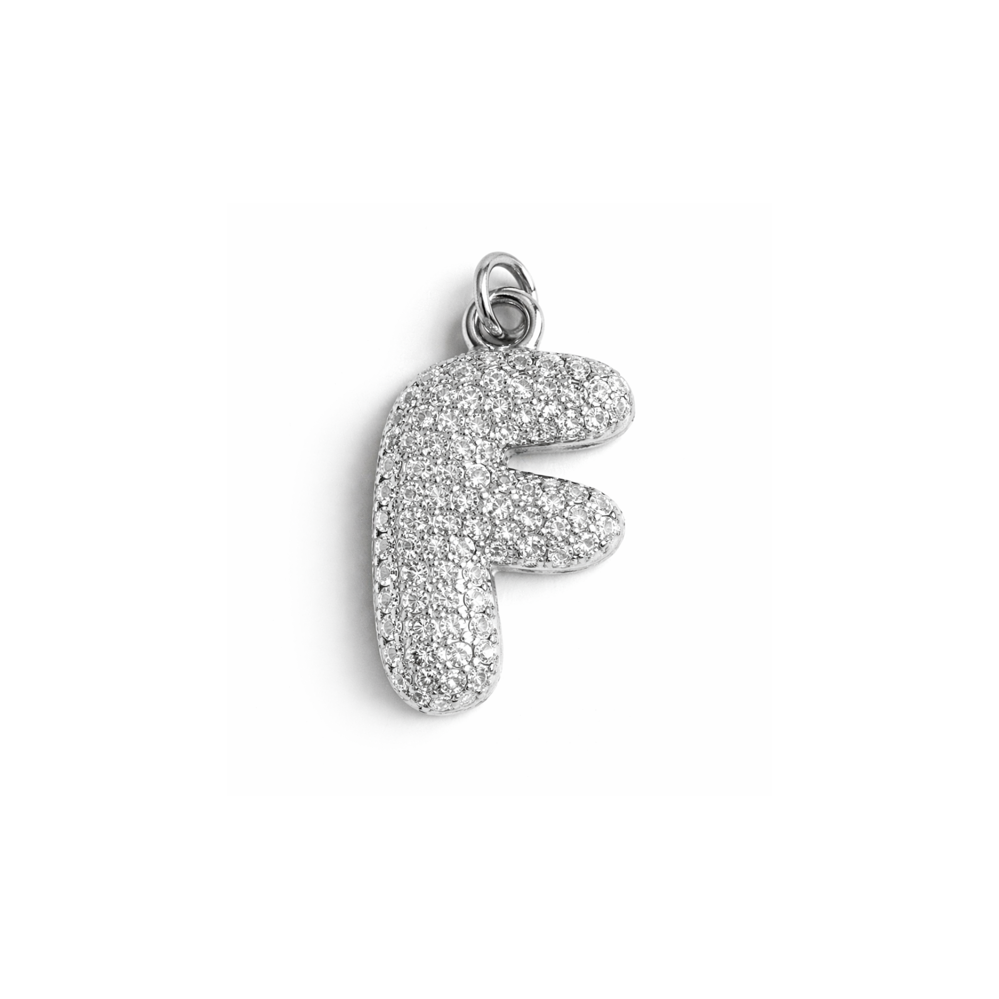 Balloon Letter Charm Big | Silber