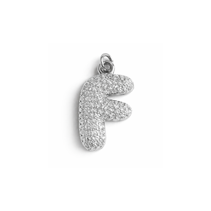 Balloon Letter Charm Big | Silber