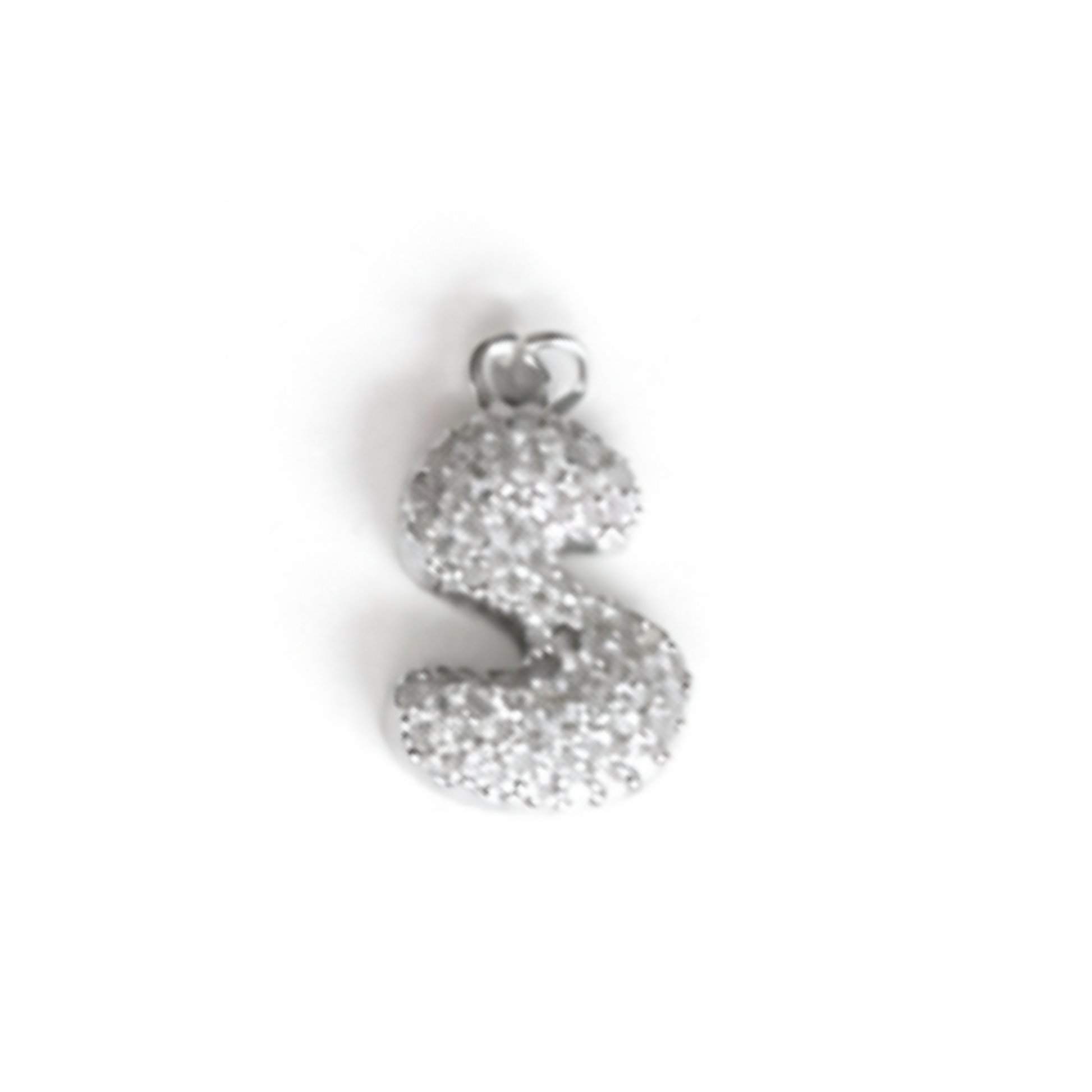 Balloon Letter Charm Big | Silber