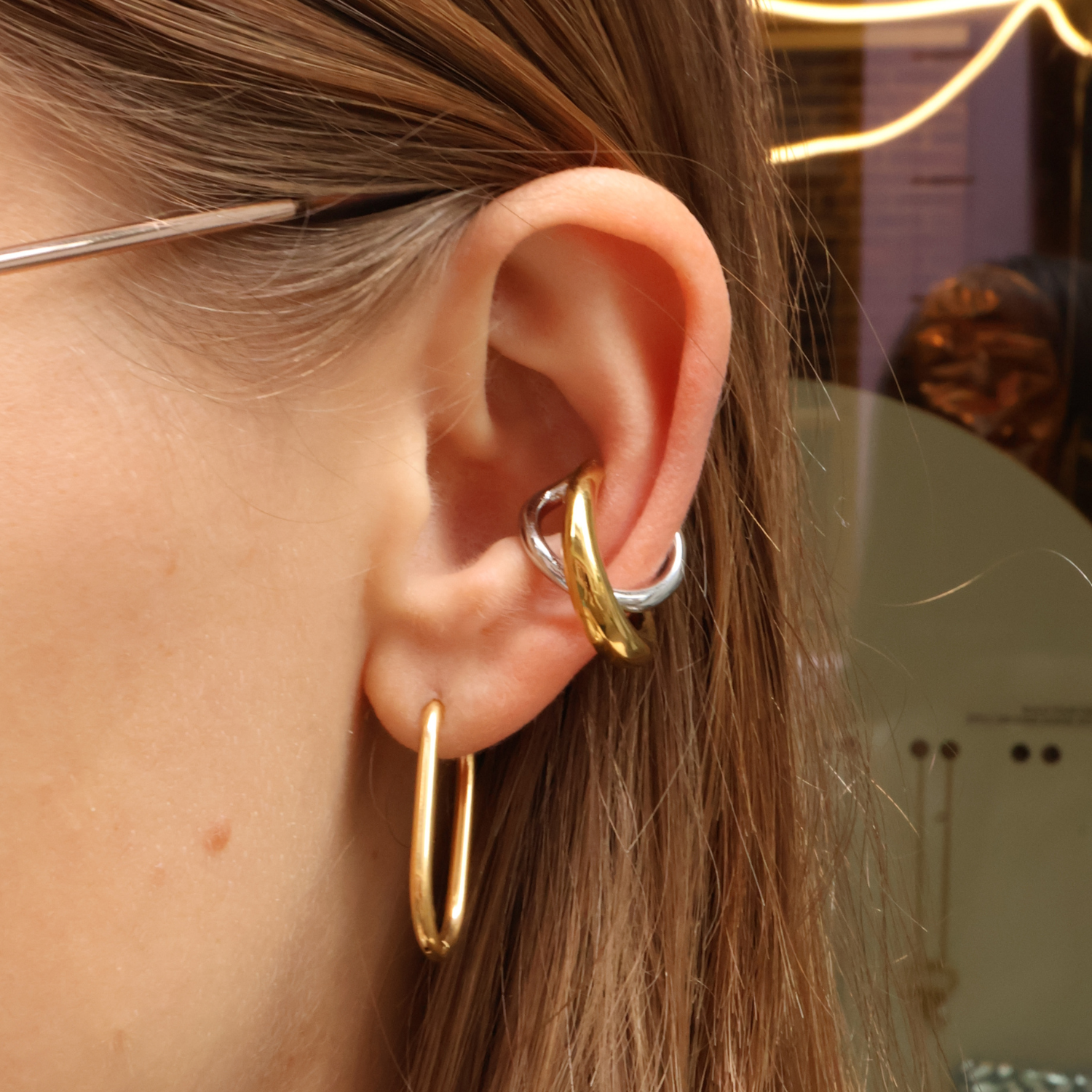 Crossed Earcuff Bicolor