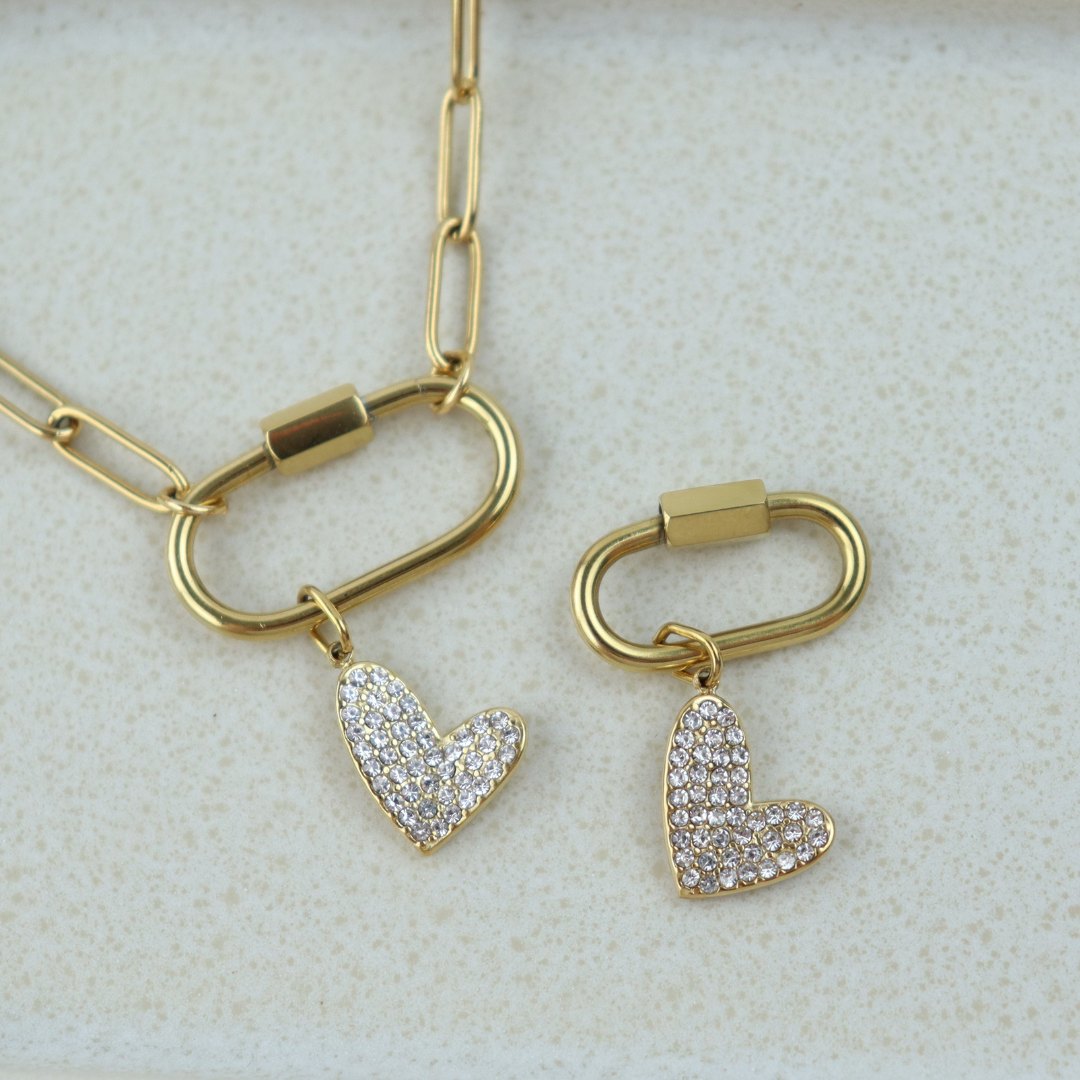 Glitter Heart Charm