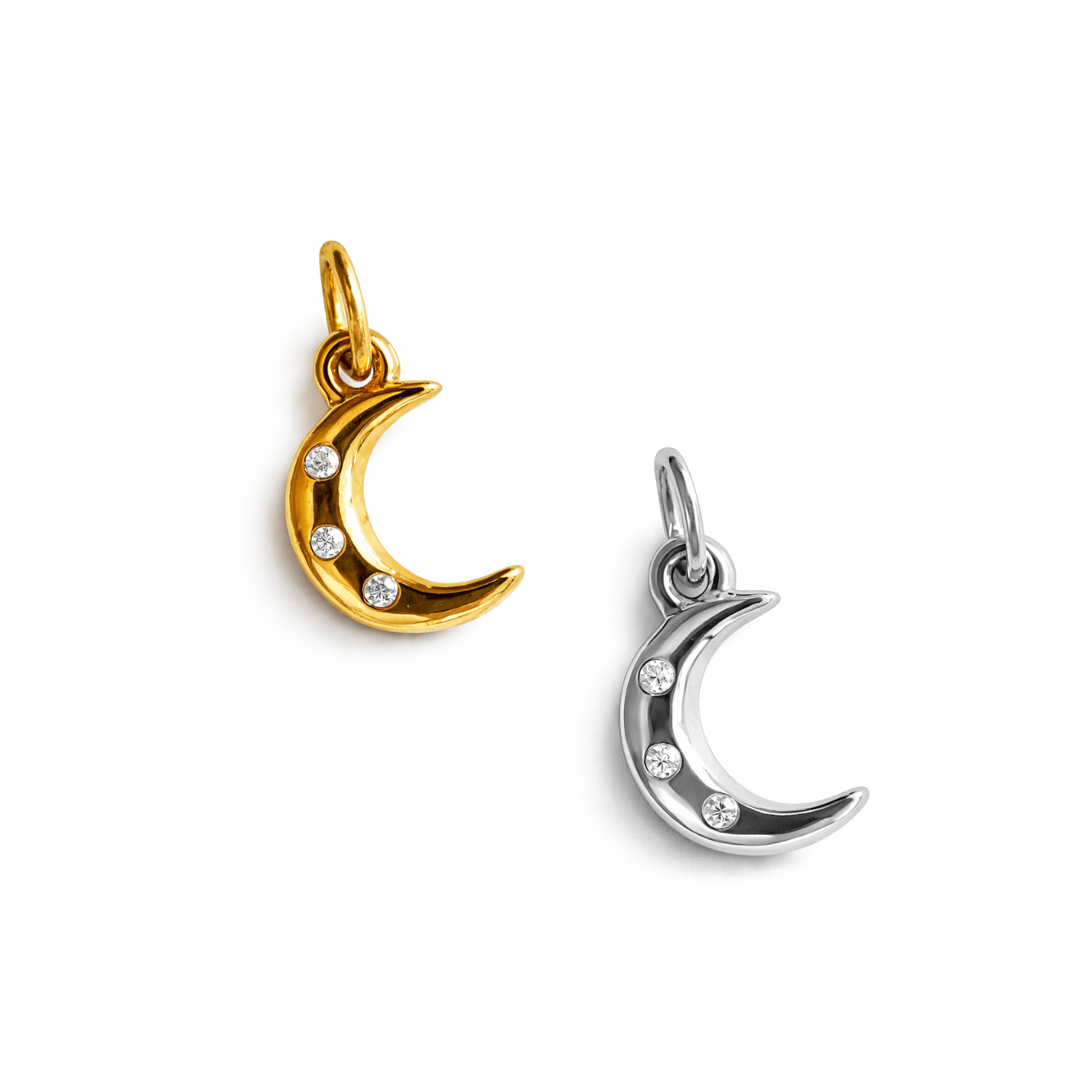Glitter Moon Charm