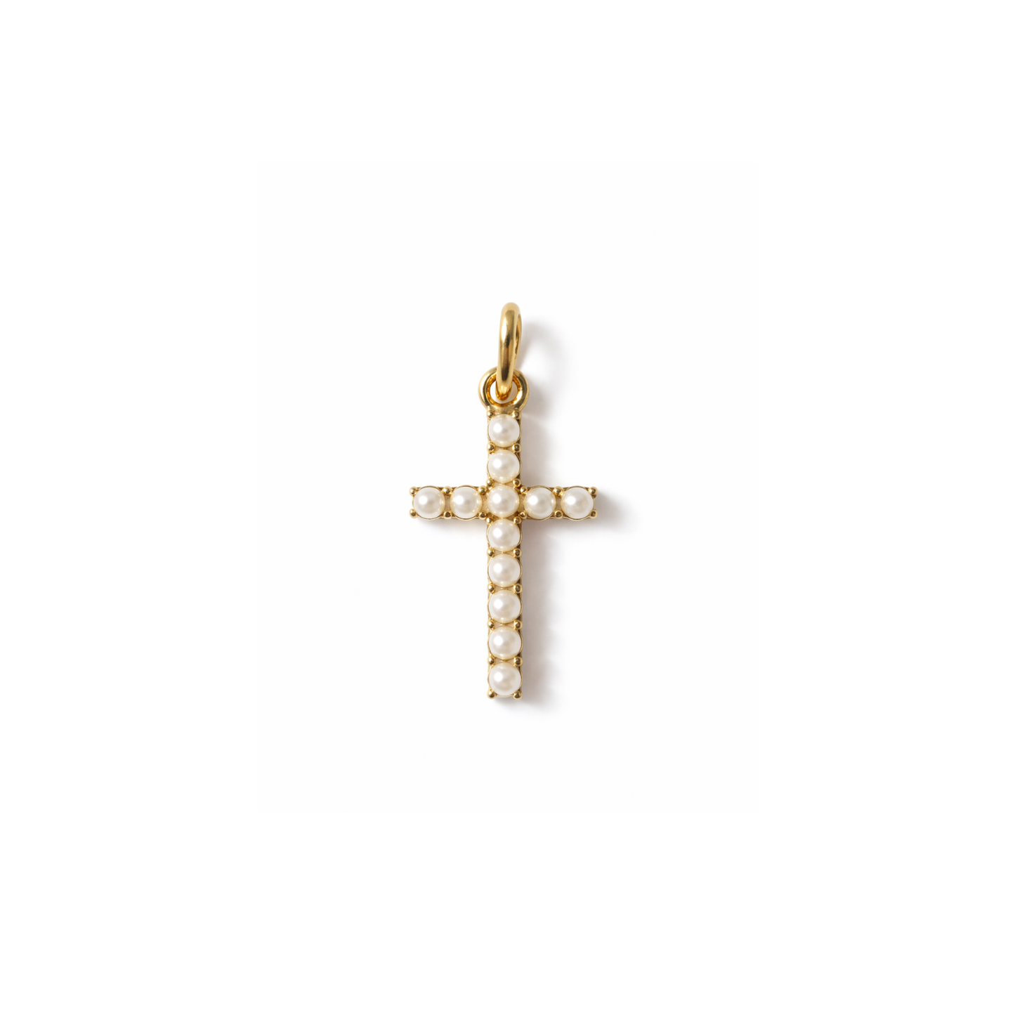 Pearly Cross Charm