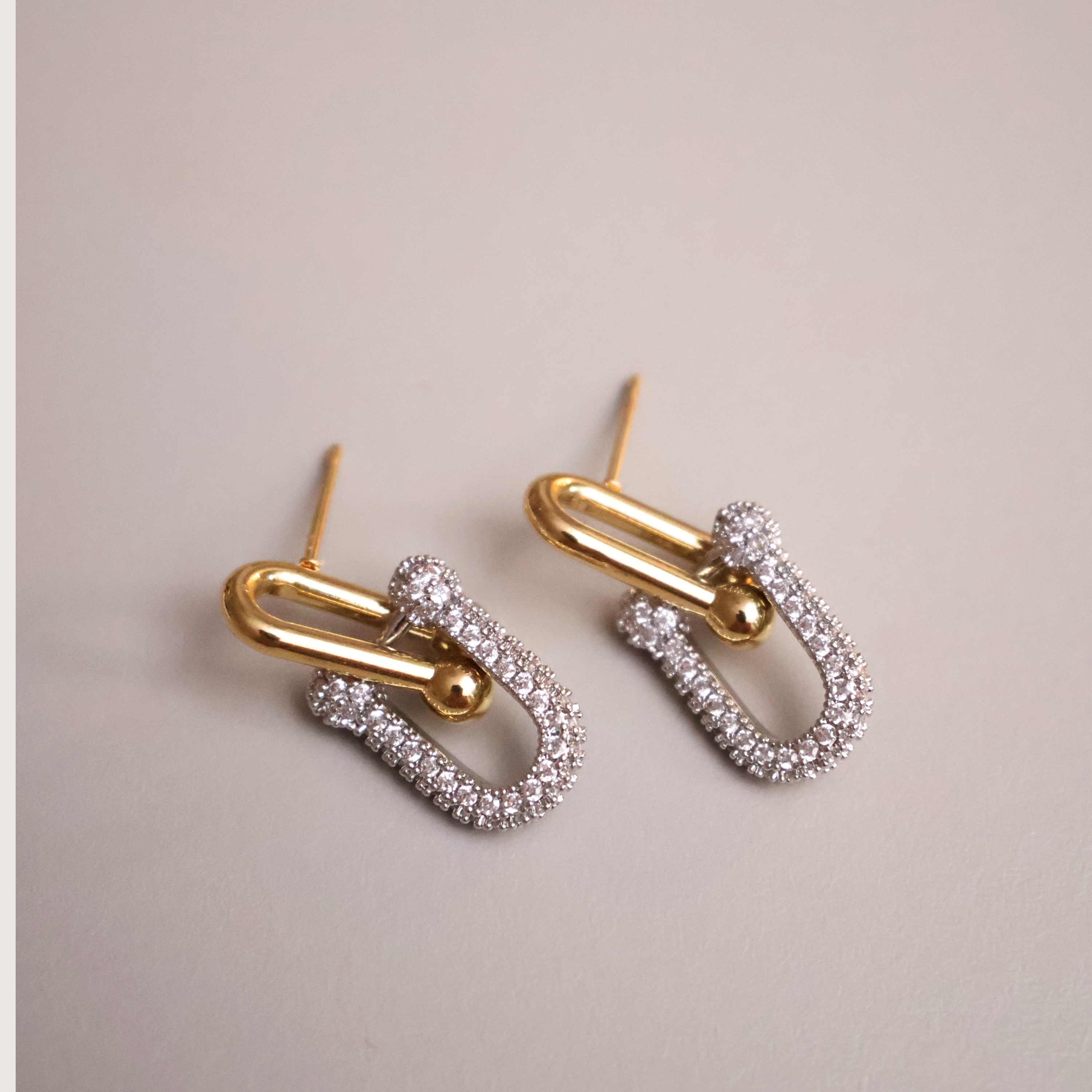 Bicolor Bling Ohrstecker