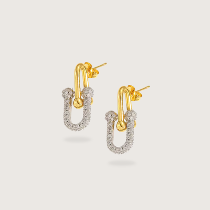 Bicolor Bling Ohrstecker