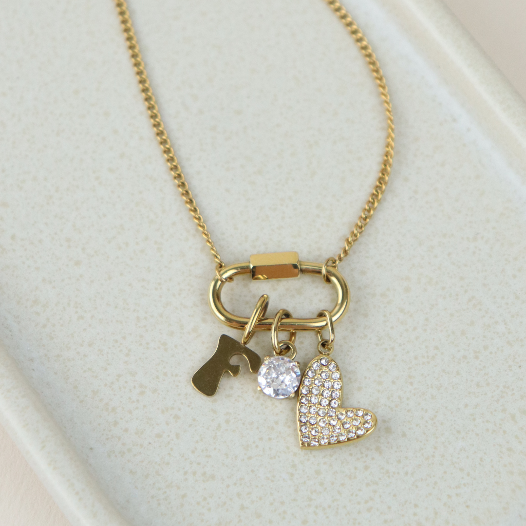 Glitter Heart Charm
