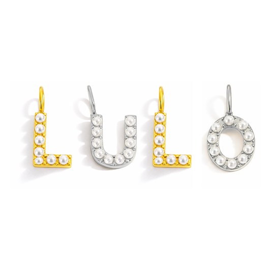 Pearly Letter Charms