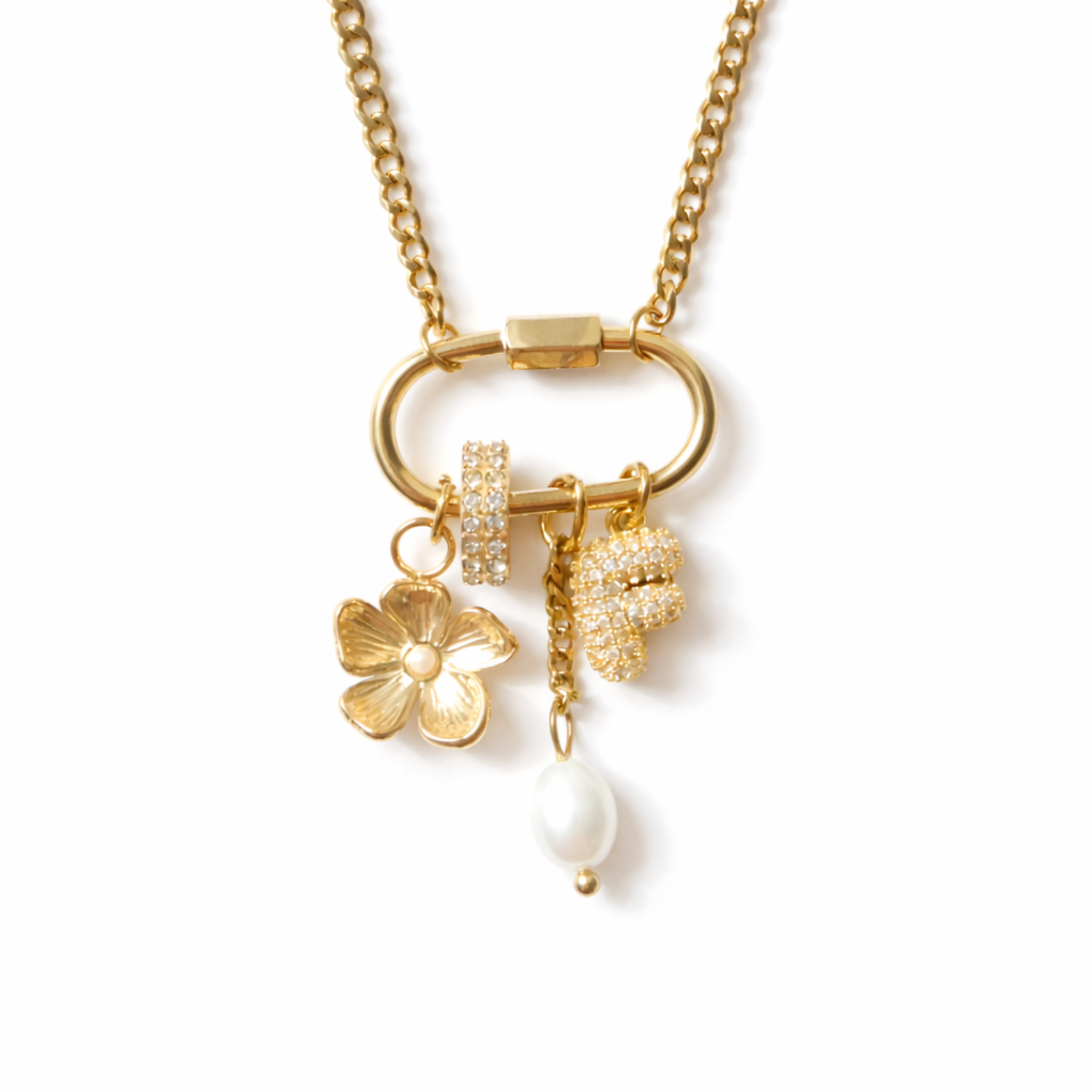 Pearly Flower Charm