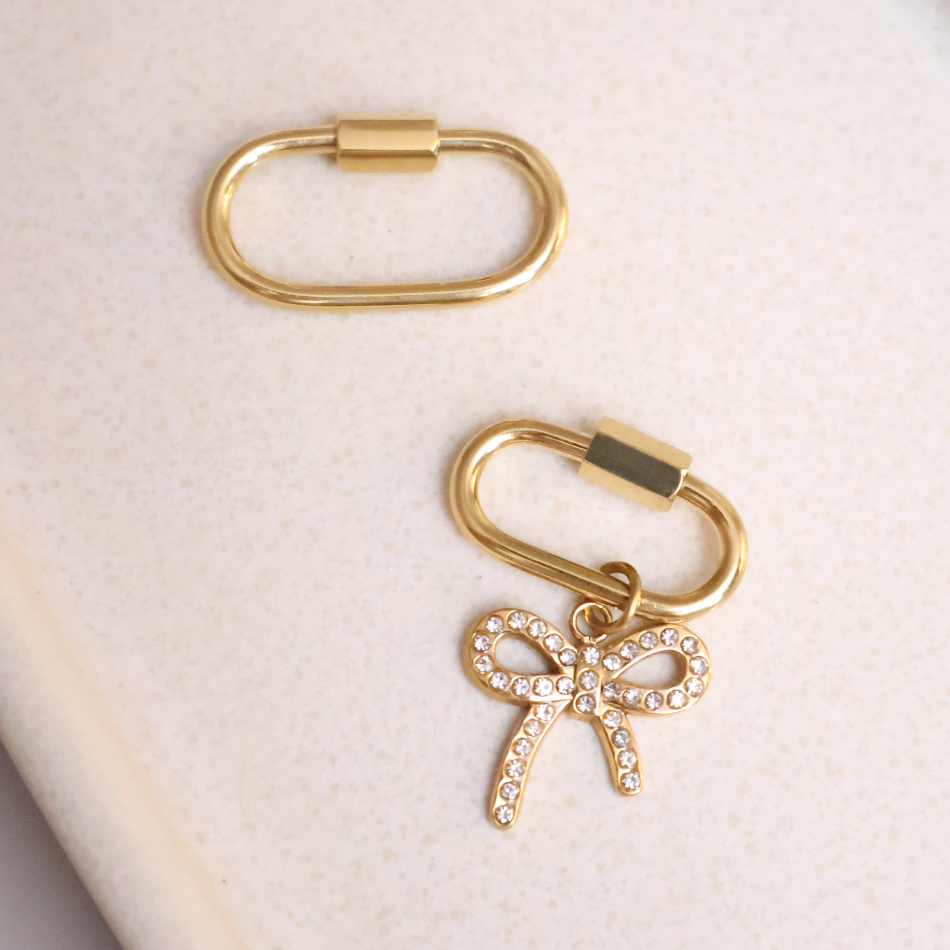 Glitter Bow Charm