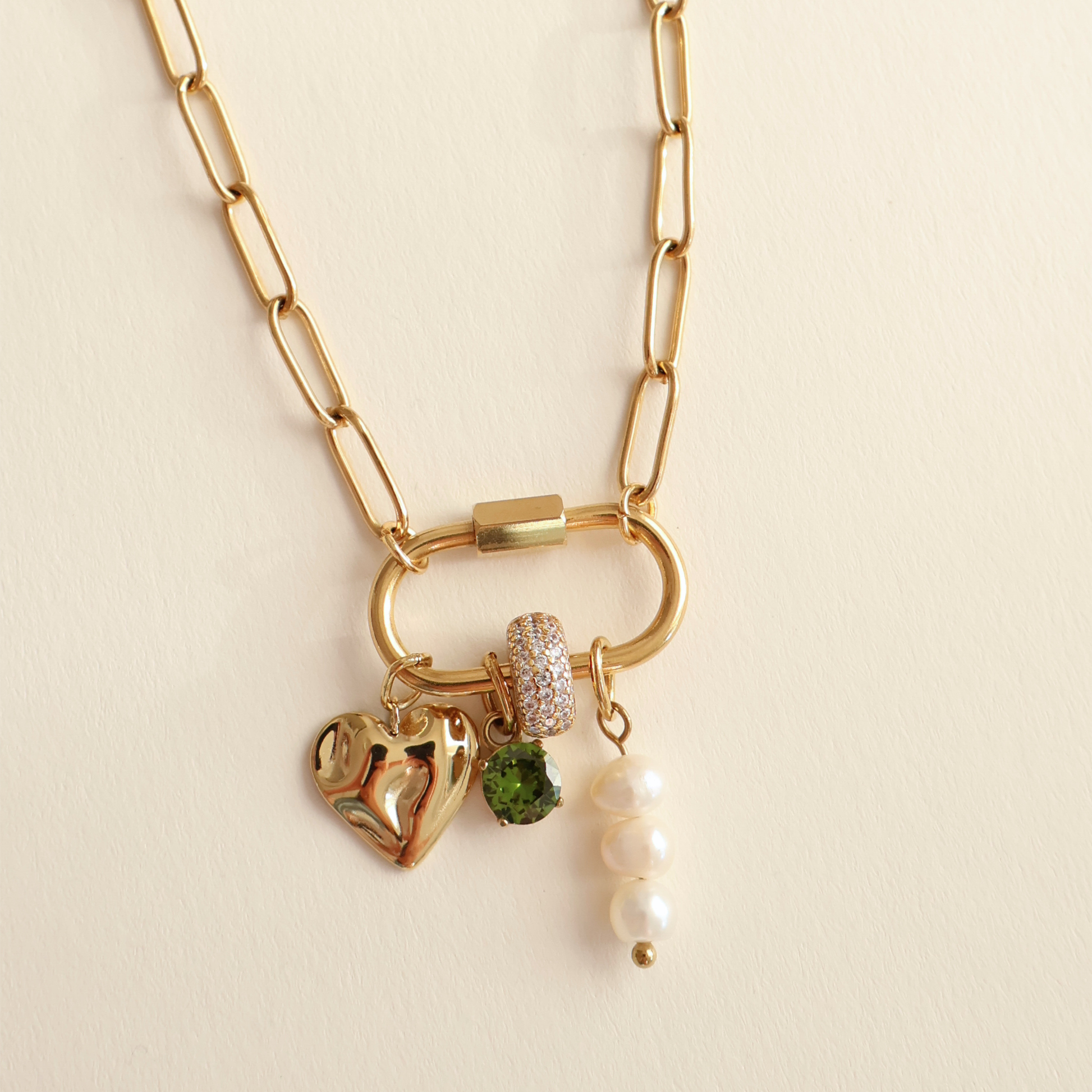 Hammered Heart Charm