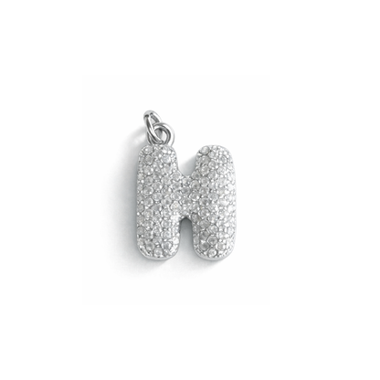 Balloon Letter Charm Big | Silber