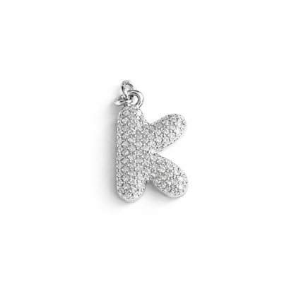 Balloon Letter Charm Big | Silber